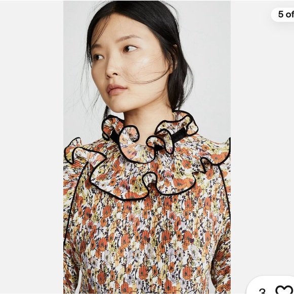 Tory Burch Multicolor Ruffle Blouse - Picture 3 of 15